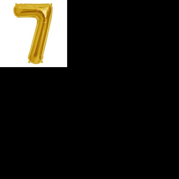 GLOBO NUMERO 7 DORADO 7G 40 C.12